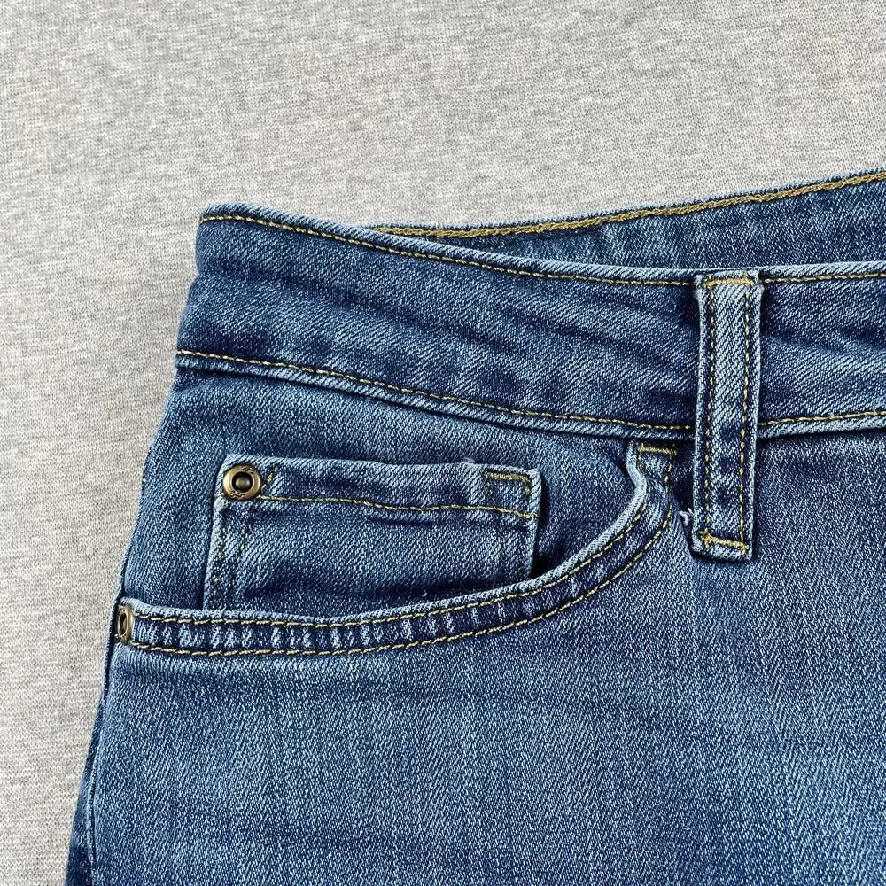 y2k LEE Jeans Womens 8s Blue Bootcut Mid Rise Medium Wash Retro 90s VTG Western